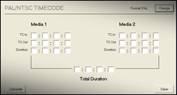 Timecode Calculator Screenshot